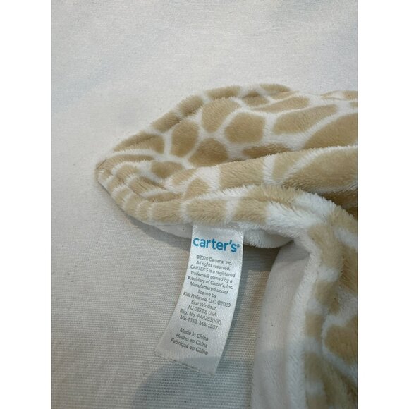 Carters Giraffe Plush Security Blanket Lovey Soft Fleece Baby Toy 13”x13” - Picture 3 of 5